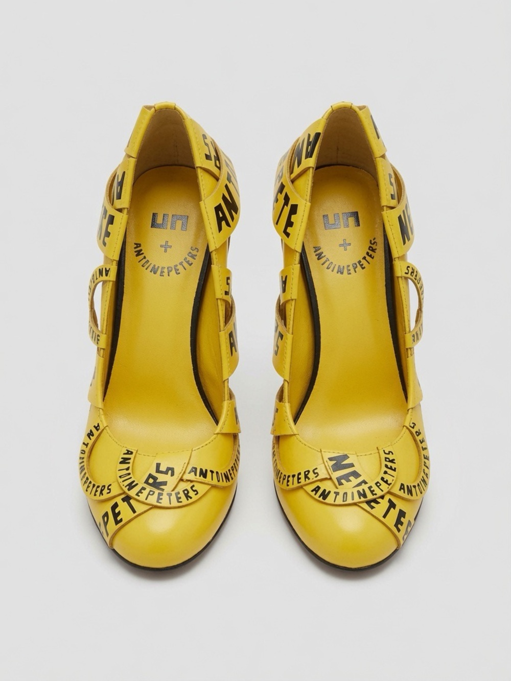United Nude Yellow Logo Strap Heels
